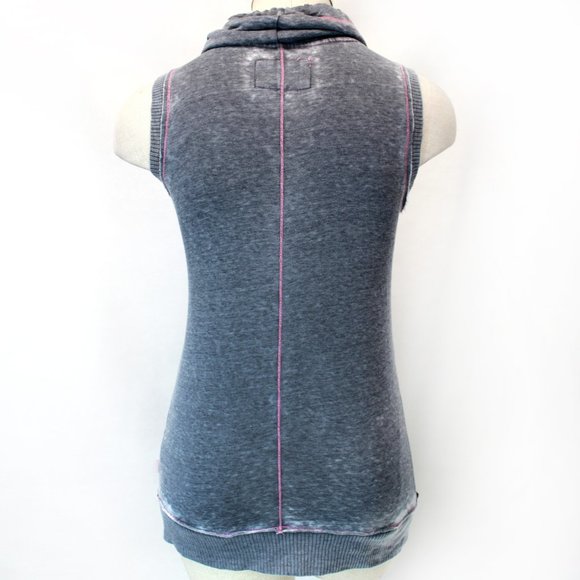 Marc New York Andrew Marc Women Grey Sports Cowlneck Sleeveless Top Tank Small - Picture 6 of 7